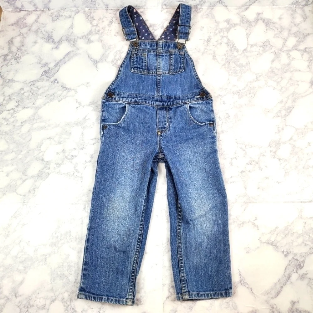 Osh Kosh Overalls‎ 3T Genuine Kids Blue  Button Sides